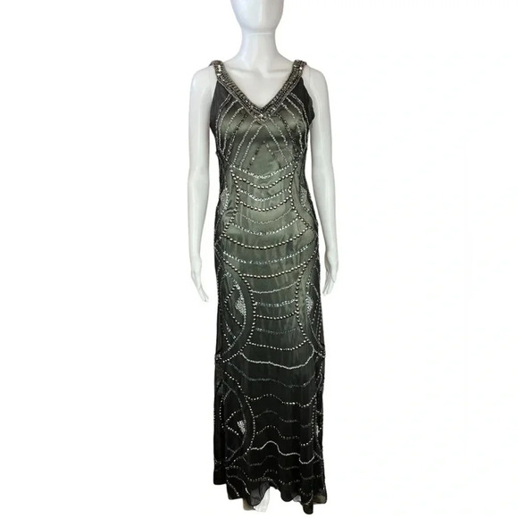 NWT Carlos Miele Embellished Silk Gown - Picture 1 of 16